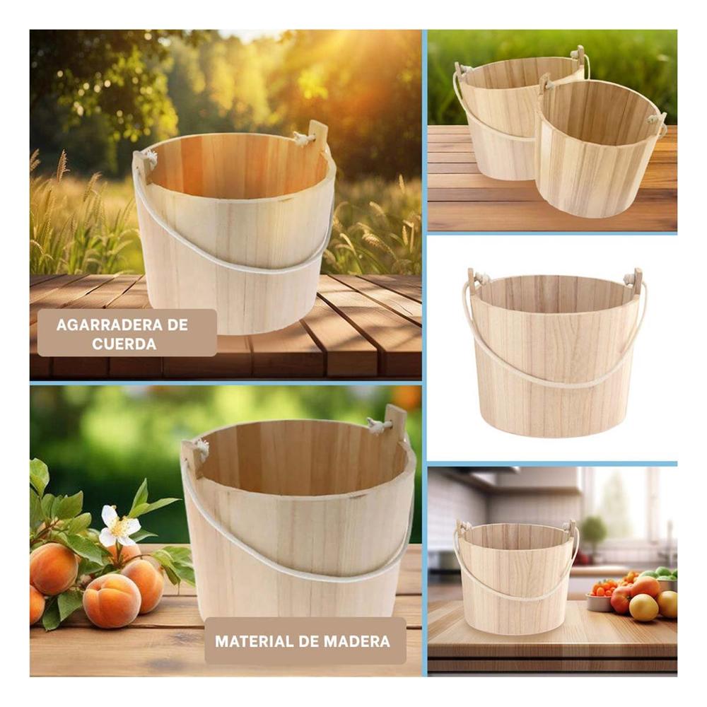 Caja de Madera con Agarradera de Cuerda para Decoracion Rustica y Organizacion Y Ligas Regalo