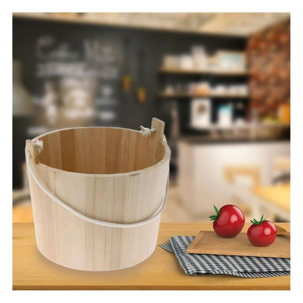Contenedor de Madera con Agarradera de Cuerda para Decoracion Funcional del Hogar Y notas