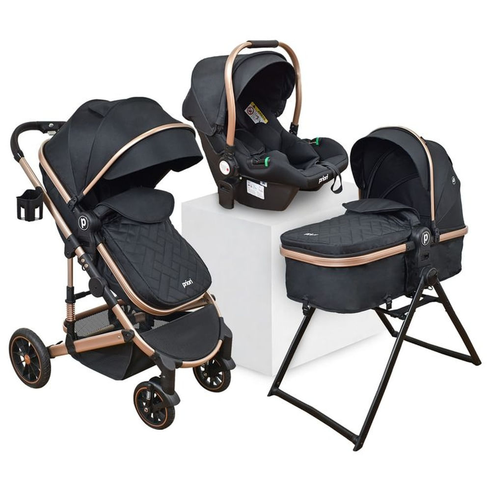 Coche Bebé 4 En 1 Travel System Cris Priori Negro Negro