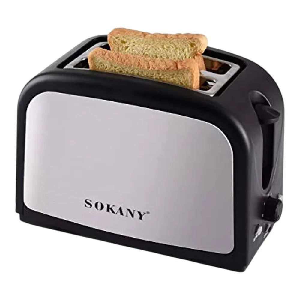 Tostadora Eléctrica 2 Rebanadas 800W con Control de Dorado y Bandeja Removible