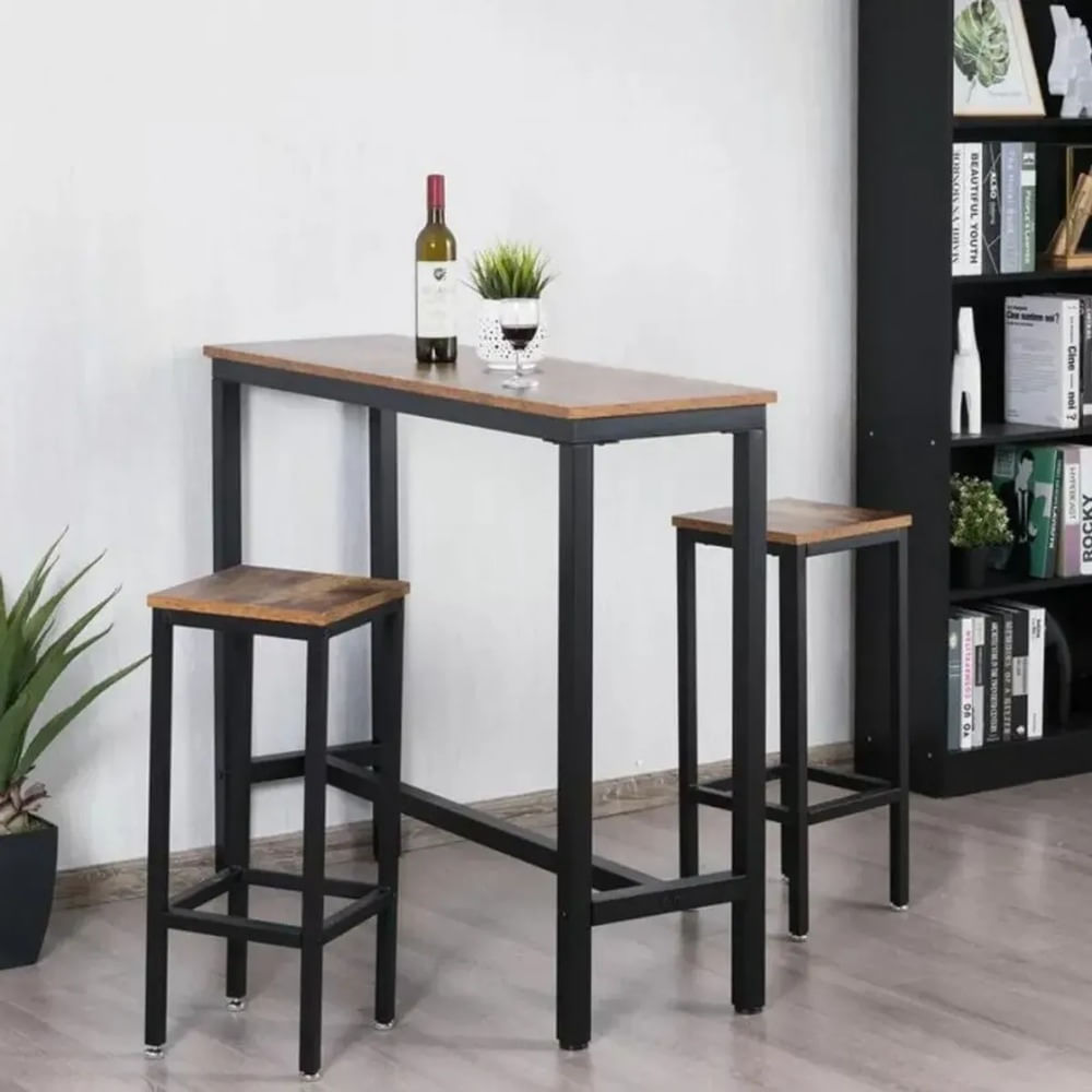 Combo Mesa de Comedor Industrial con 2 Sillas Industriales