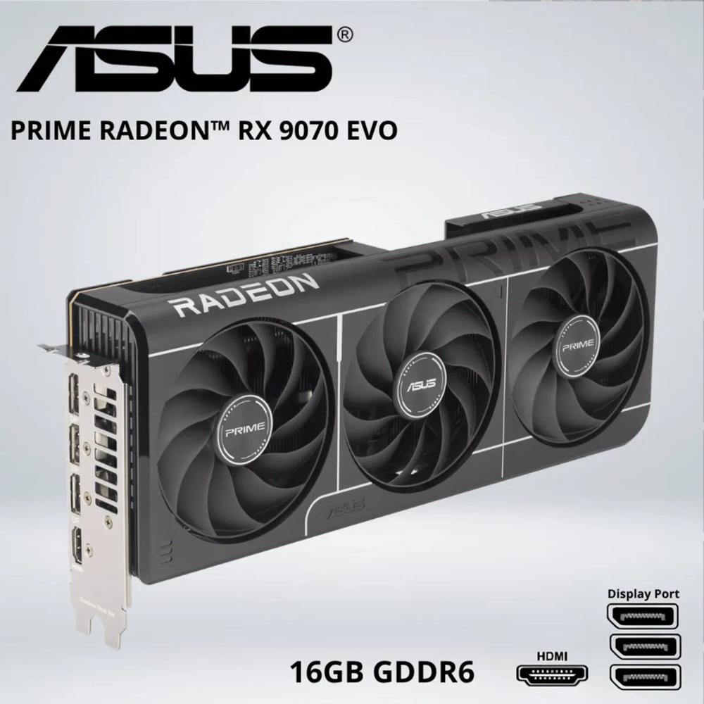 TARJETA GRÁFICA - ASUS PRIME RADEON RX 9070 EVO OC 16GB GDDR6