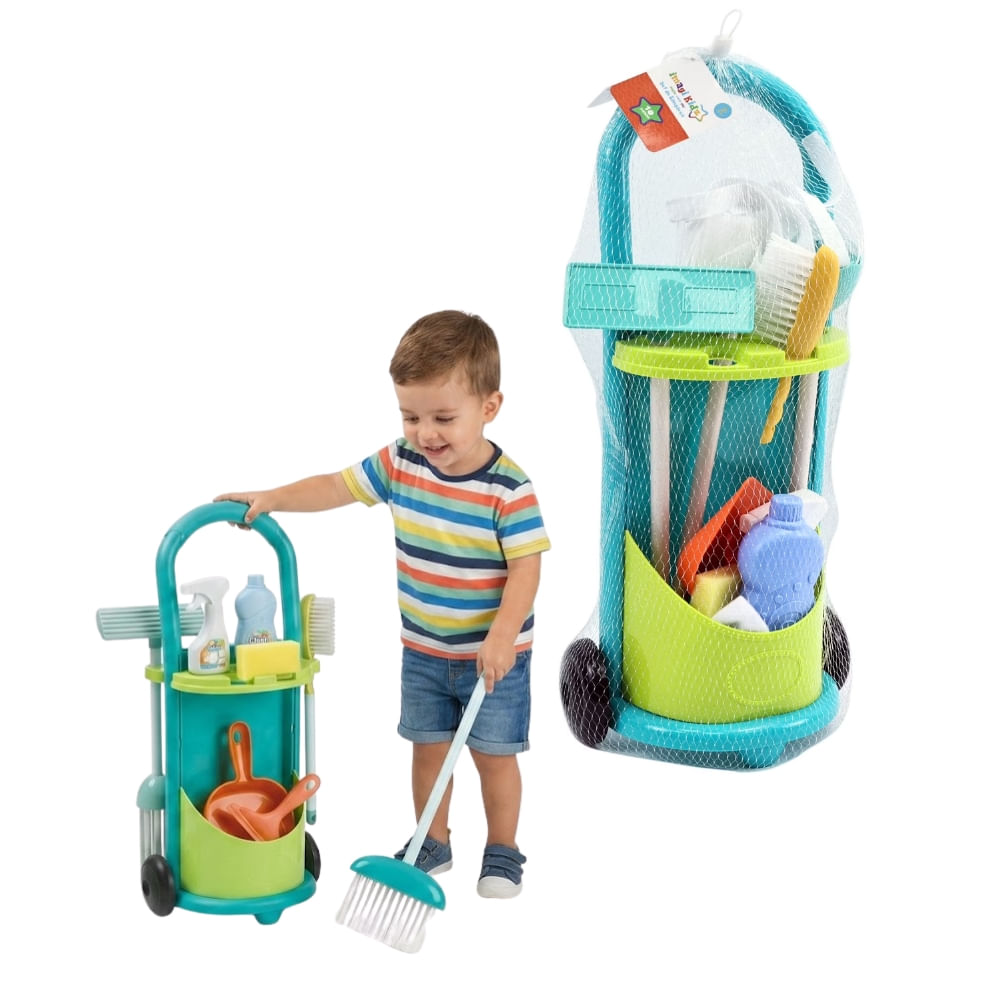 Juguete Infantil Set de Limpieza y Accesorios de 10 piezas