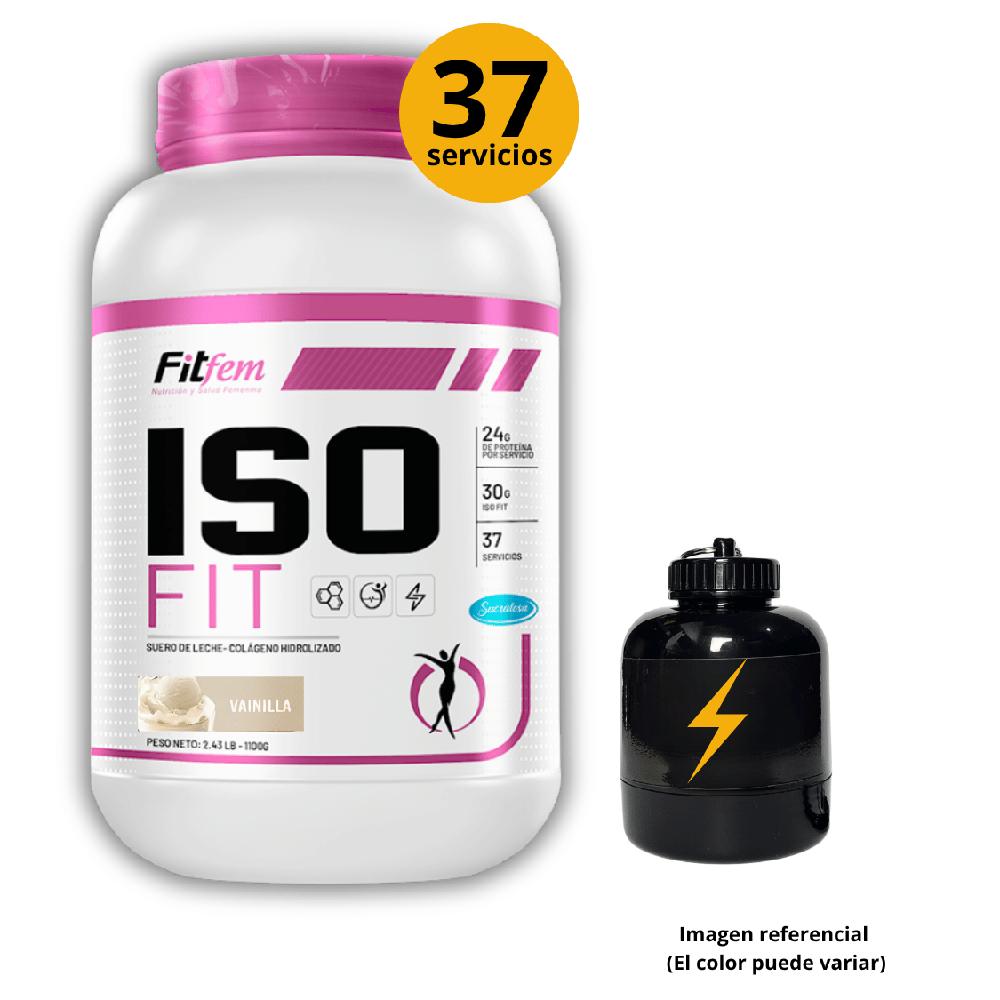 Proteína Iso Fit 1.1KG Fit Fem Vainilla portaprotes