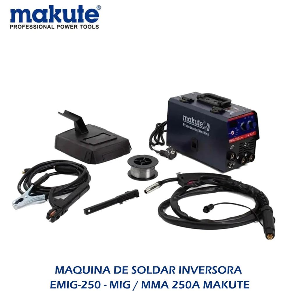 Máquina de Soldar Inversora Makute EMIG-250 MIG MMA 250A