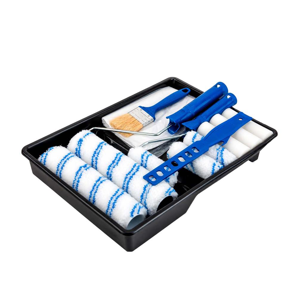 Set Juego X14pcs Rodillos Pinceles Bandeja Wadfow Wcb3h13