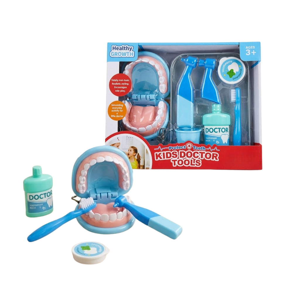 Set de Juego Dentista para Niños Celeste