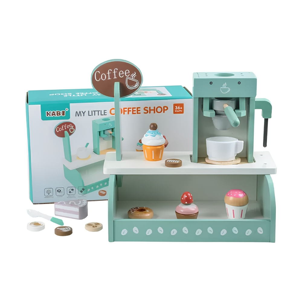 Juego Didáctico Set De Alimentos Cafetería Postres De Madera My Little Coffe