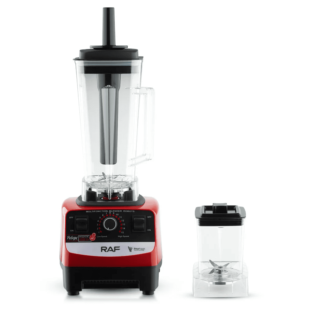 LICUADORA ELECTRICA 2 EN 1 - 2.0L 2400W RAF R.2809-B - ROJO