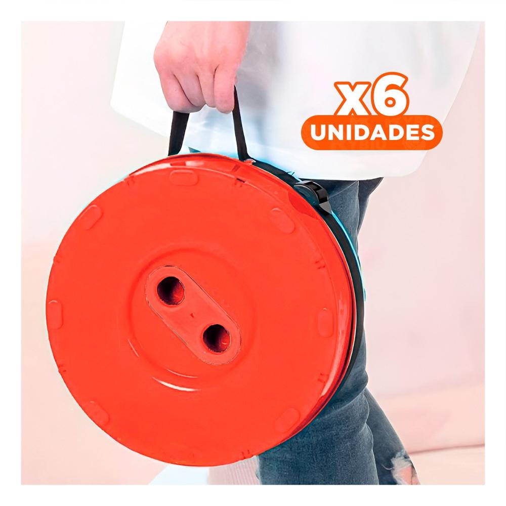Pack6 Butaca Plegable para Sala Patio o Viaje con 3 Seguros Rojo Multicolor Y Papel Regalo