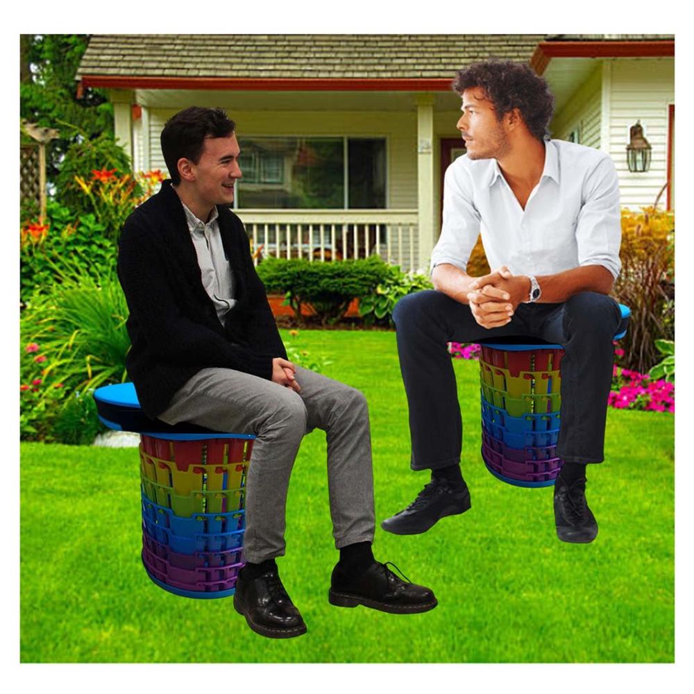 Silla Plegable Resistente para Familia con Tapa Azul Multicolor Y Notas