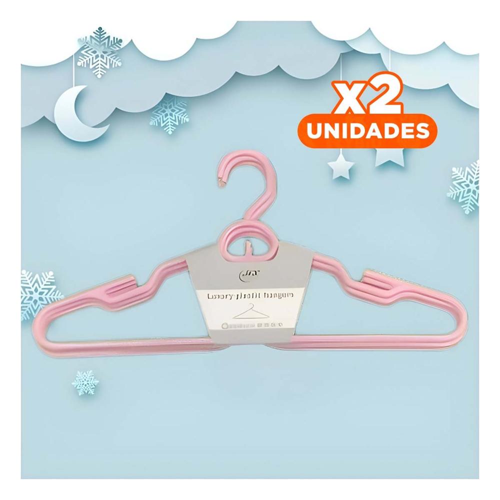 Pack2 Gancho Redondo de Plastico Rosado Circulo en Medio de 4 Piezas Closet Y Papel Regalo