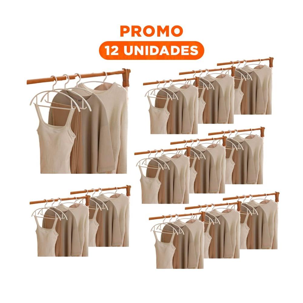 Pack12 Sujetador Ligero de Plastico Blanco Media Luna de 4 Piezas para Hogar