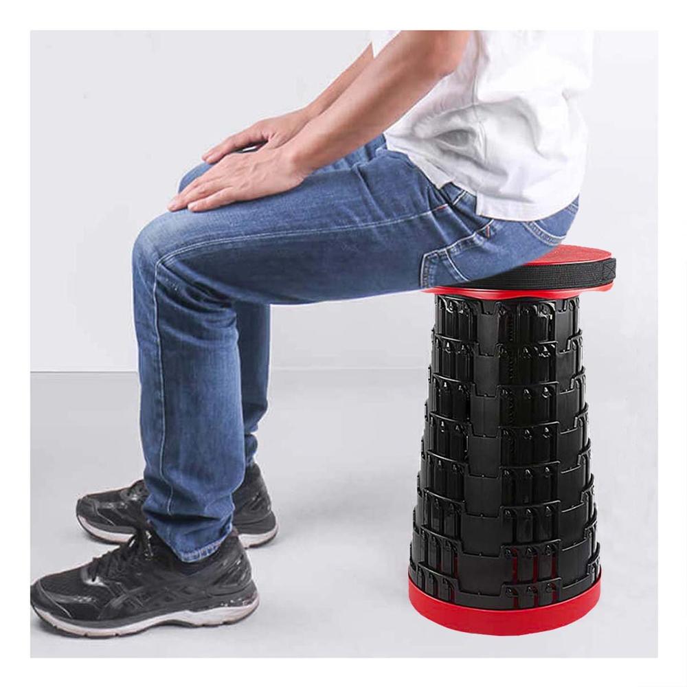 Asiento plegables 3 seguros portatiles tapa rojo centro negro para comedor Y Papel Regalo