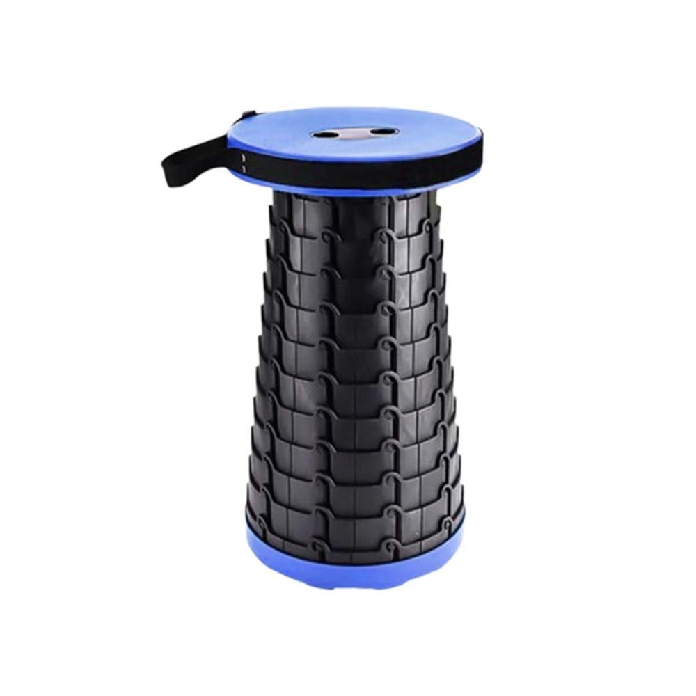 Asiento plegable 3 seguros portatil tapa azul centro negro para sala y patio Y Papel Regalo