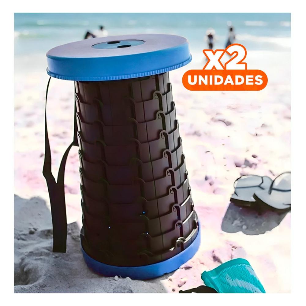 Pack2 Silla ligera 3 seguros portatil tapa azul centro negro para casa y oficina
