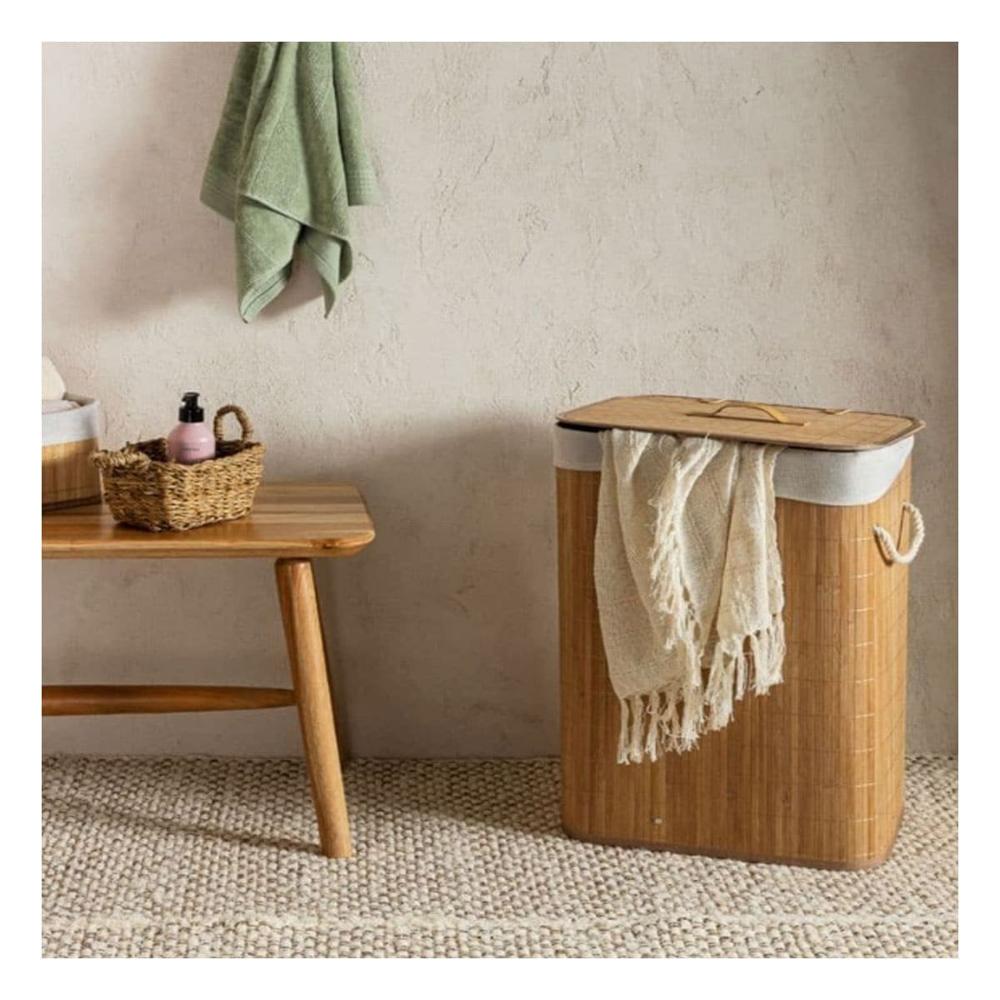 Canasta Plegable de Bambu con Tapa para Ordenar Espacios del Hogar Y Papel Regalo