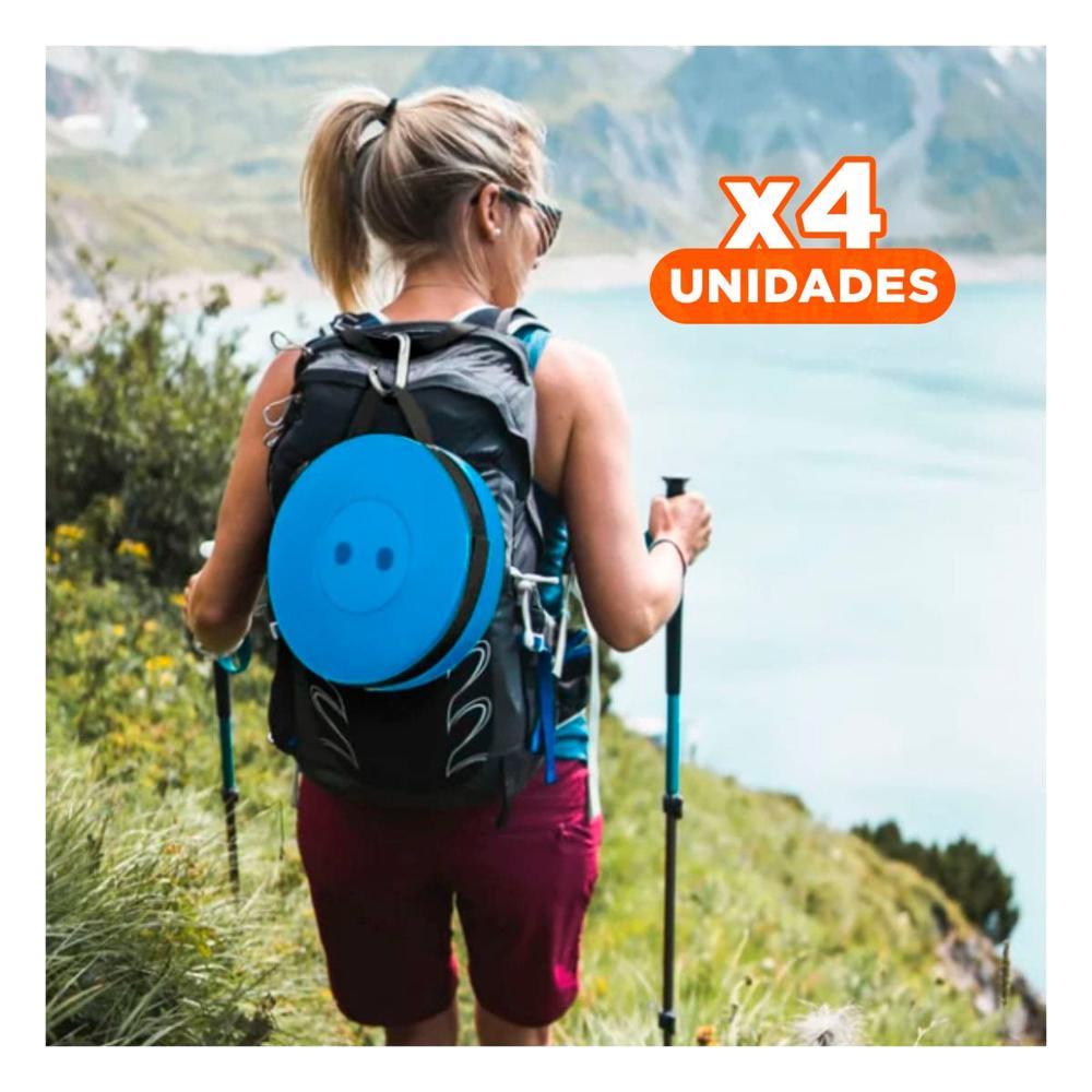 Pack4 Taburete Practico Plegable con Tres Seguros para Espacios Comunes Y Papel Regalo