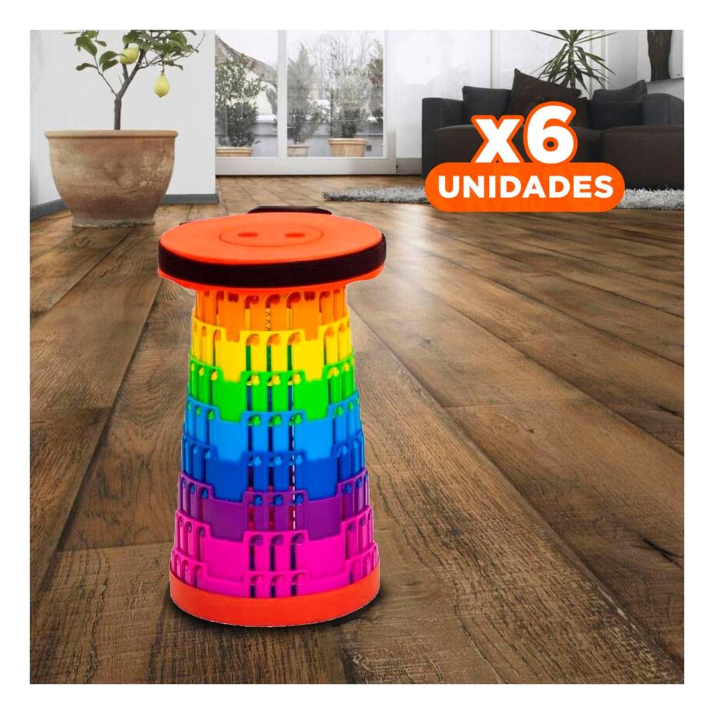 Pack6 Butaca Compacta Plegable con Seguros para Espacios del Hogar