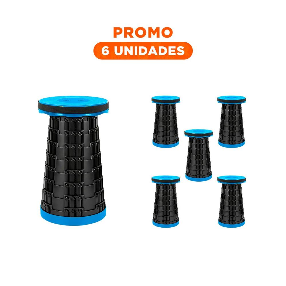 Pack6 Butaca Compacta con Sistema Plegable y Tres Seguros para el Hogar Y Regalo Sticker