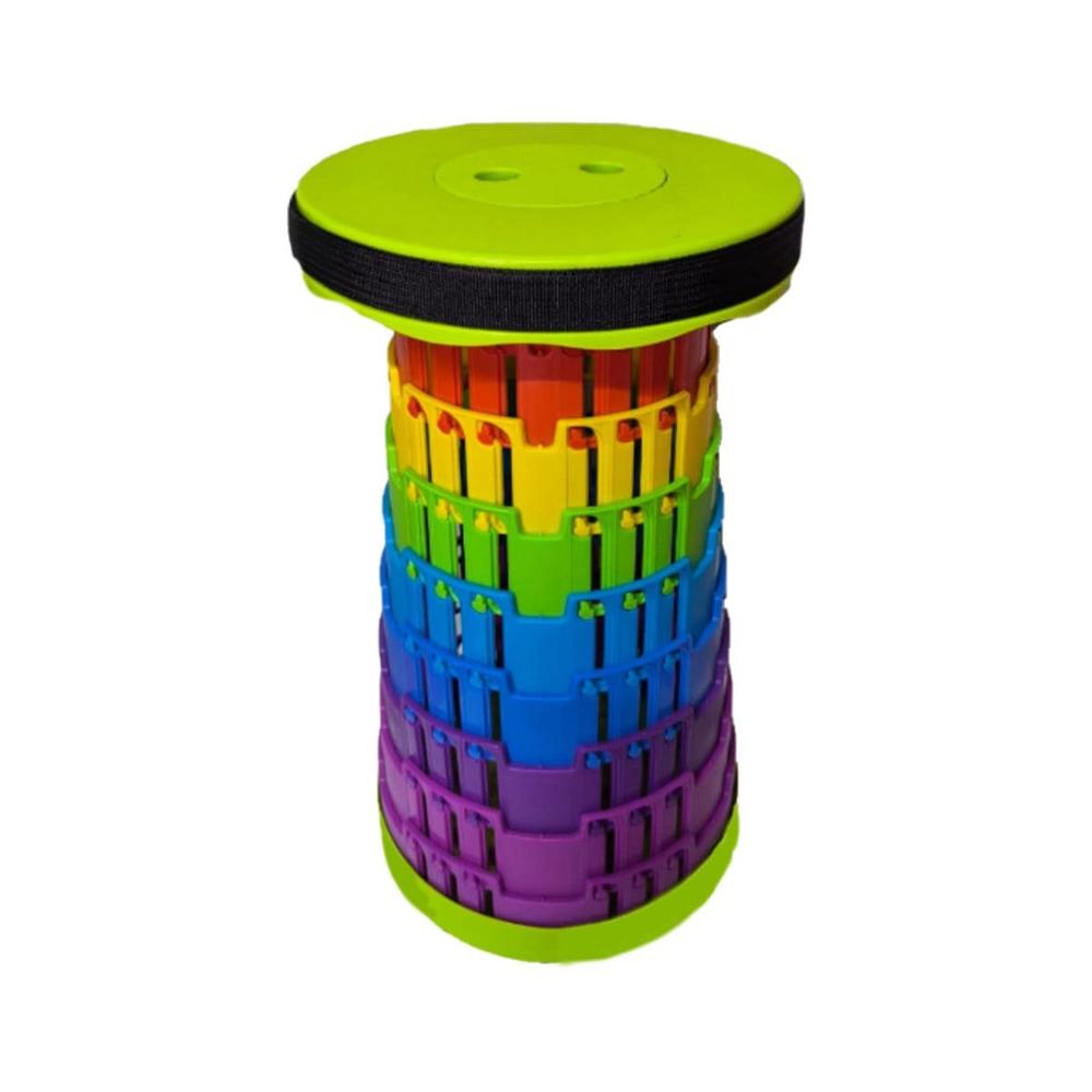 Banco Plegable con Tres Seguros Portatil para Actividades en Hogar Multicolor Y Regalo Sticker