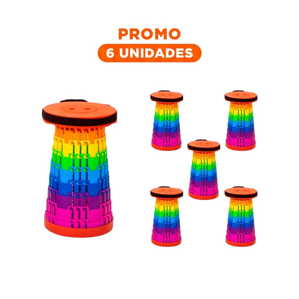 Pack6 Mueble Liviano Plegable con Seguros para Uso en Hogar Y Regalo Sticker