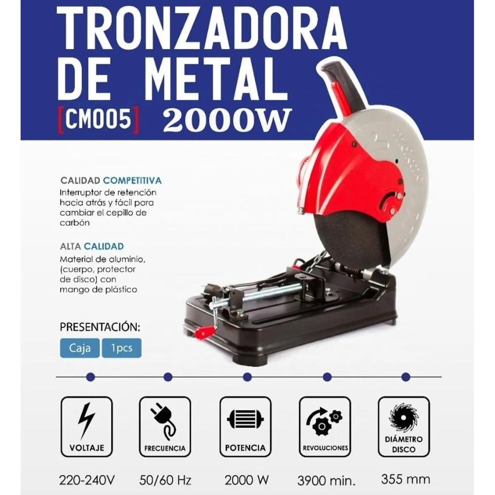 TRONZADORA DE METAL 2000W 14 PULGADAS
