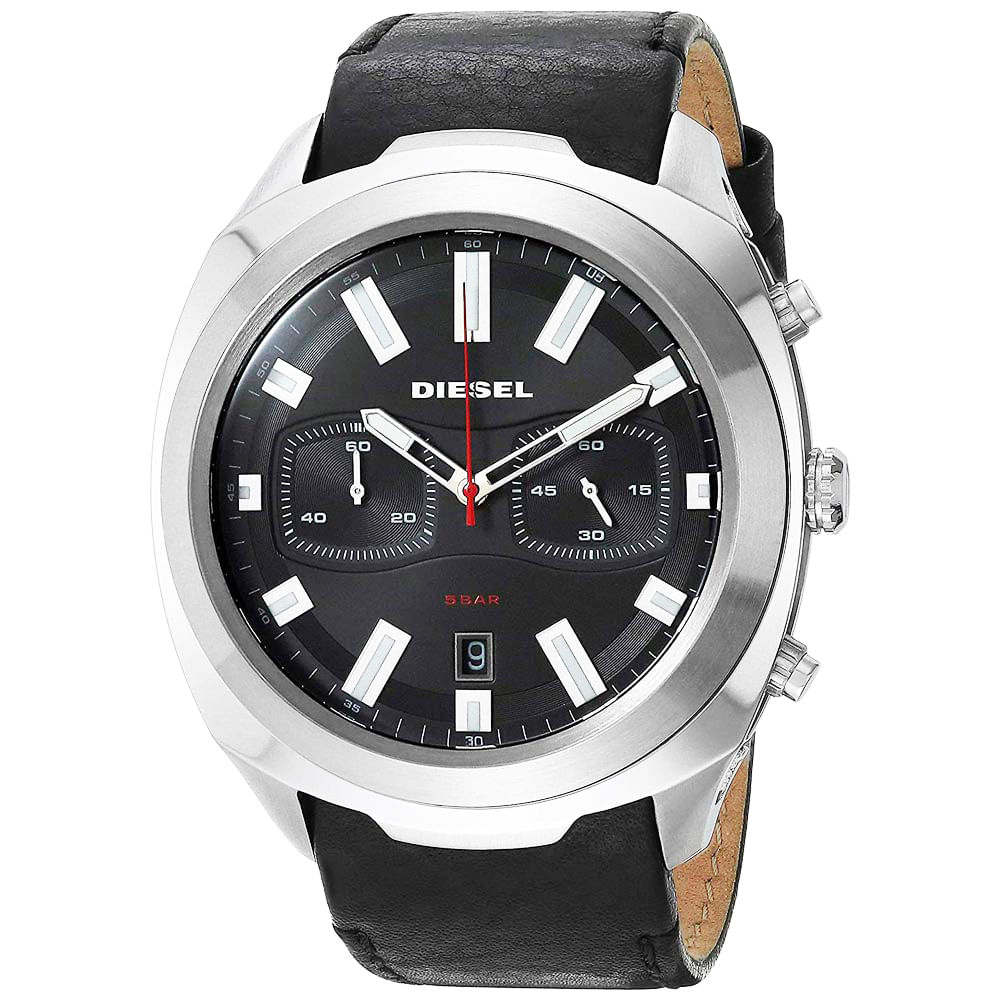 Reloj Diesel Tumbler DZ4499 Fecha Cronometro Correa de Cuero Negro