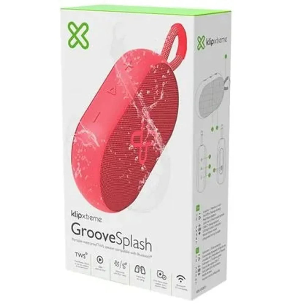 Parlante Klip Xtreme GrooveSplash KBS-030RD Bluetooth 6W IPX7 Rojo