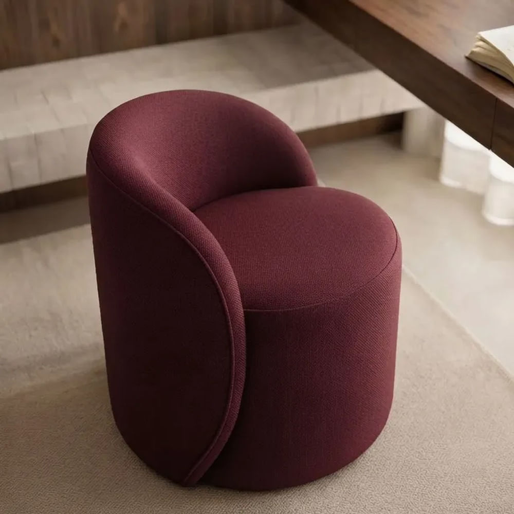 Butaca Sun forma curva color rojo vino - Refer Store Vino
