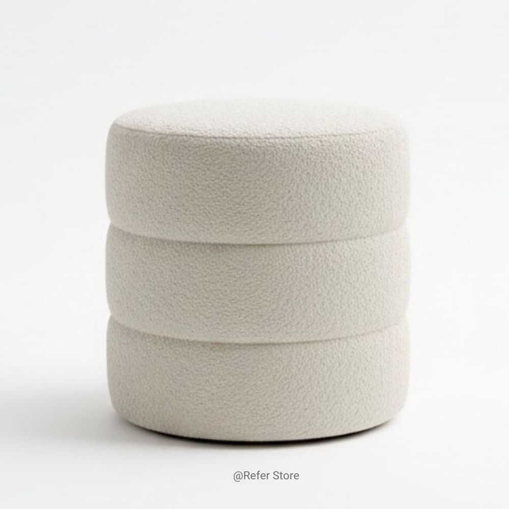 PUFF PORTE color crema - Refer Store Crema