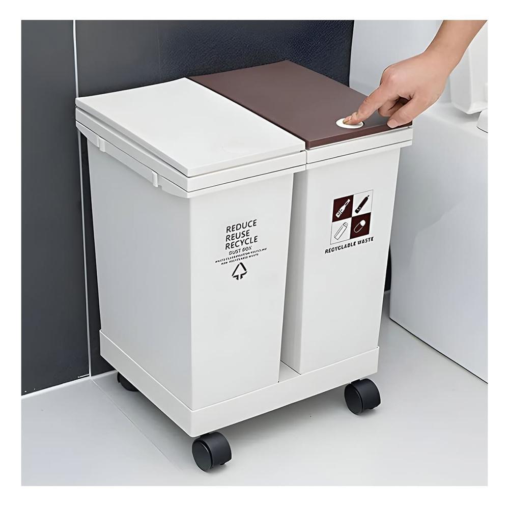 Basurero Doble 24L para Cocina y Hogar con Separacion de Residuos Y Papel Regalo