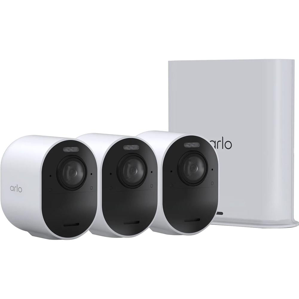 Arlo Ultra 3 Cámara Exterior UHD 4K con Visión Nocturna - Incluye 3 Cámaras y SmartHub