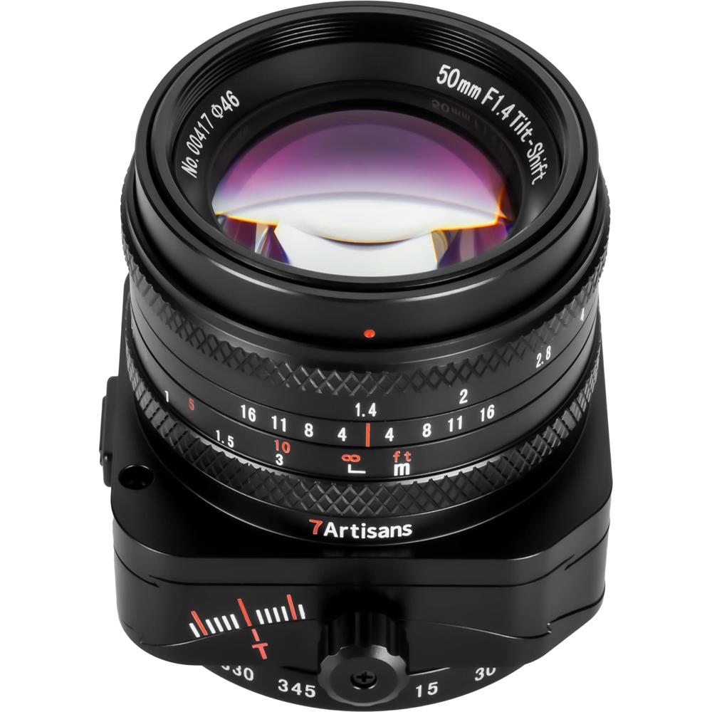 7Artisans Lente 50mm f 1.4 Tilt-Shift para Sony E - Control de Enfoque y Diafragma de 12 Palas