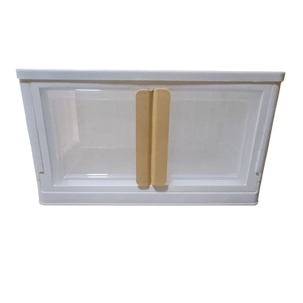 Caja Organizadora Plegable 72L con Puertas Transparentes y Ruedas