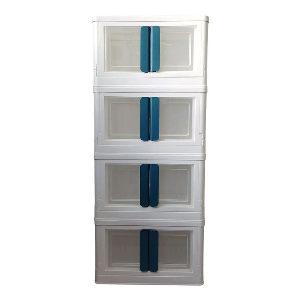 Gabinete Mango Azul con ruedas 4 niveles/ Organizador mutifuncion 4 niveles