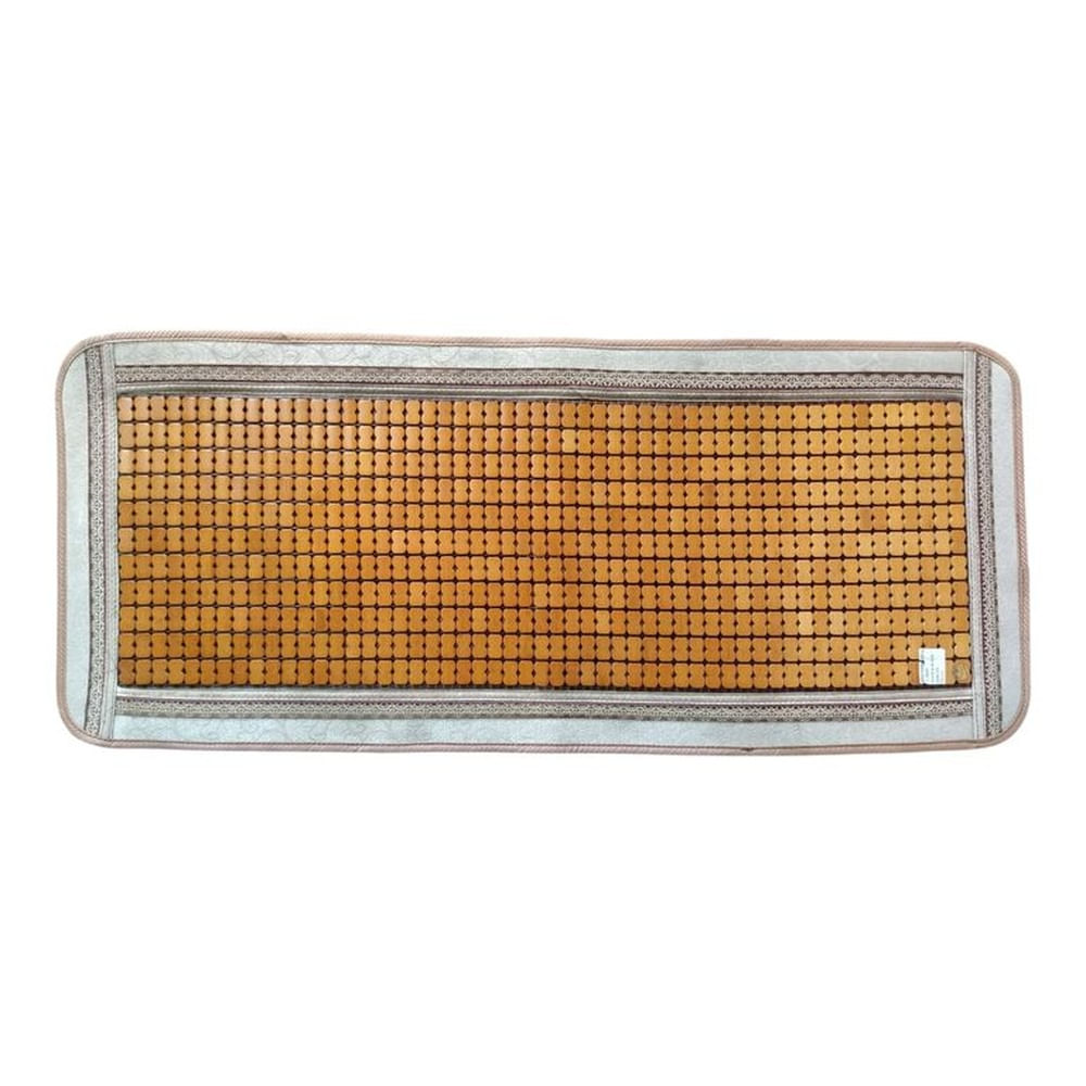 Cubre asiento de bambu antideslizante para auto color amarillo