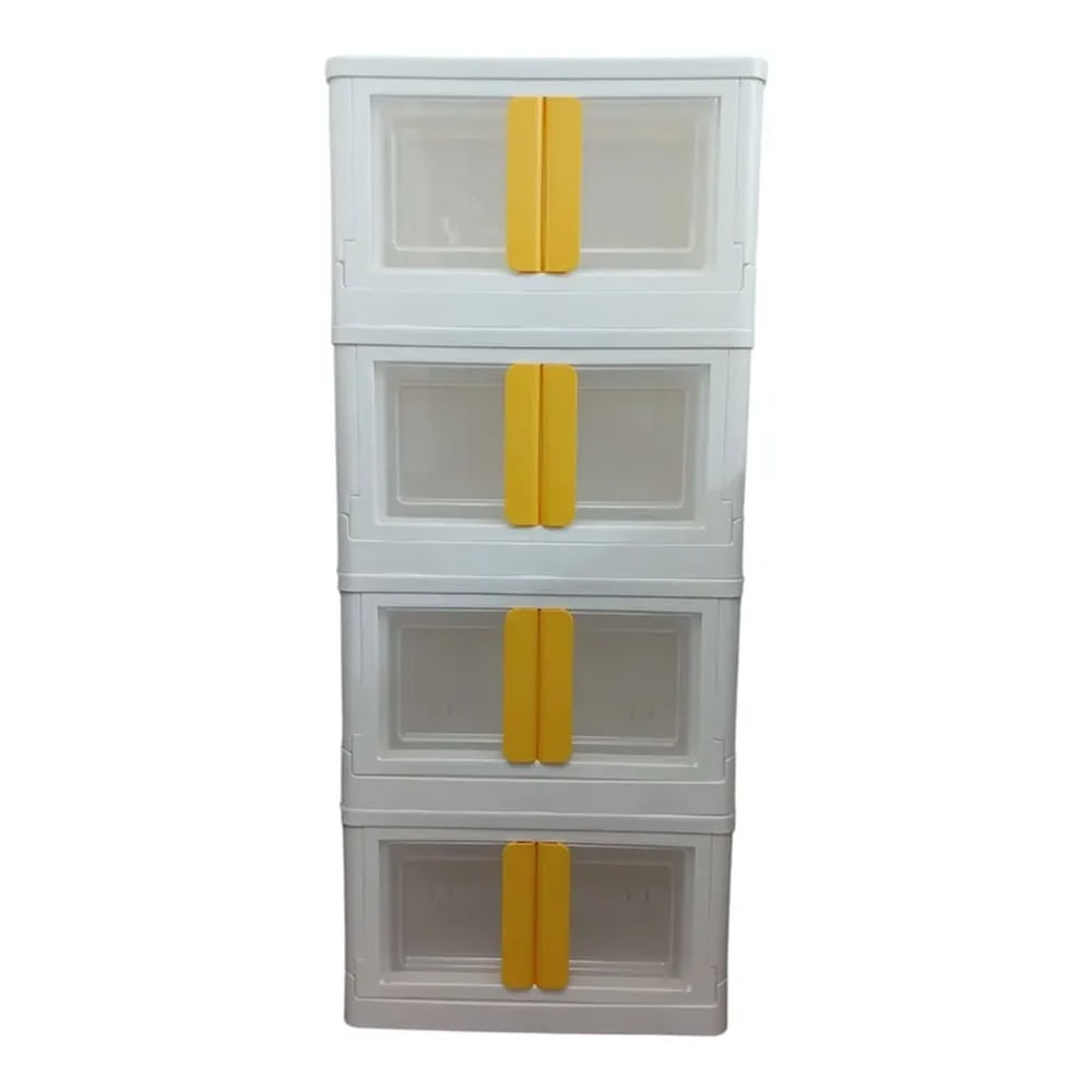 Gabinete Mango Amarillo con ruedas 4 niveles/ Organizador mutifuncion 4 niveles