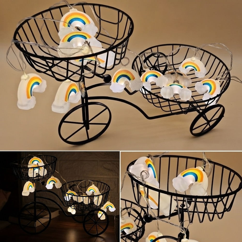Macetero Cestas Multifuncion Organizador Decorativa Luces