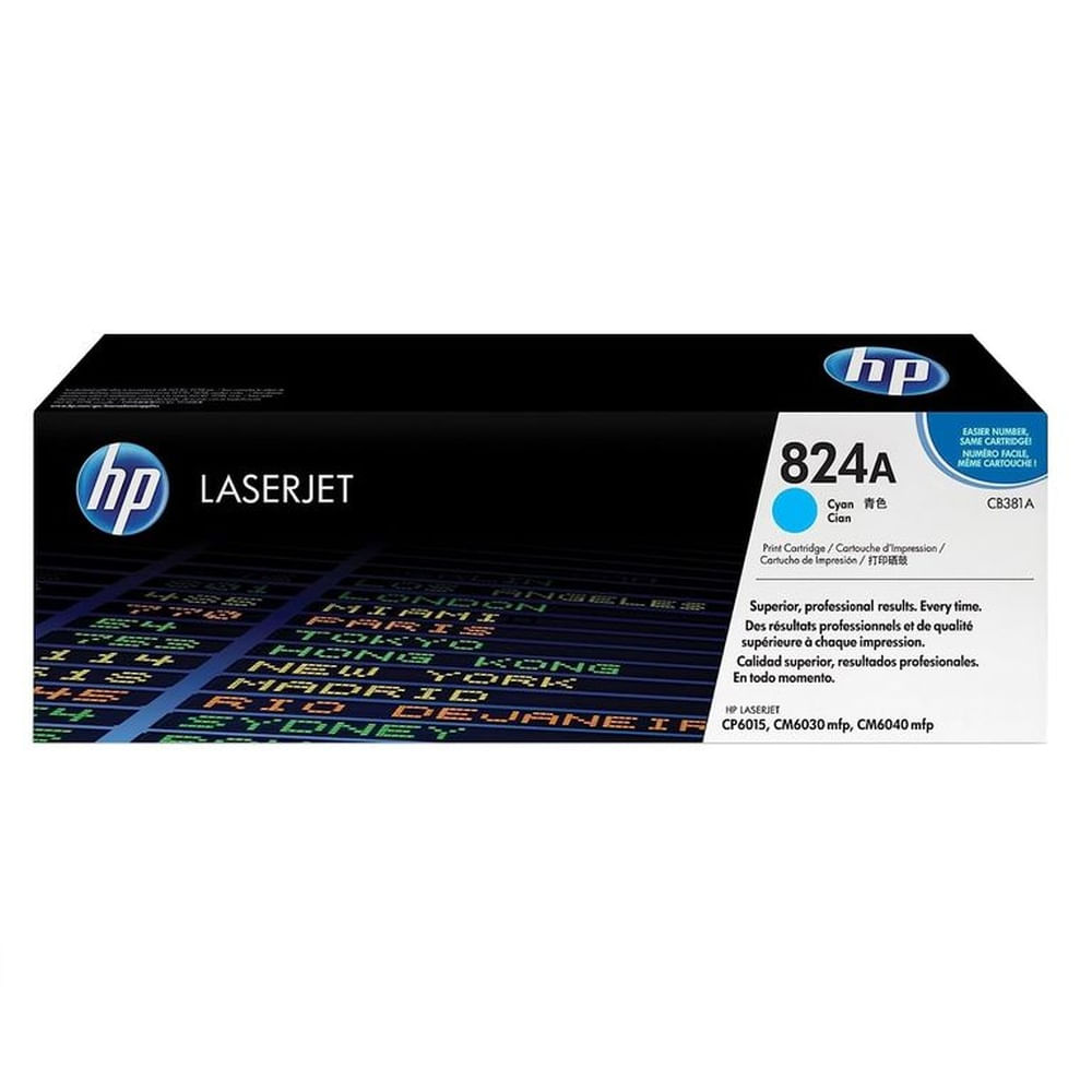 TONER HP 824A CIAN CB381A L.J. CP6015, CM6040 ORIGINAL