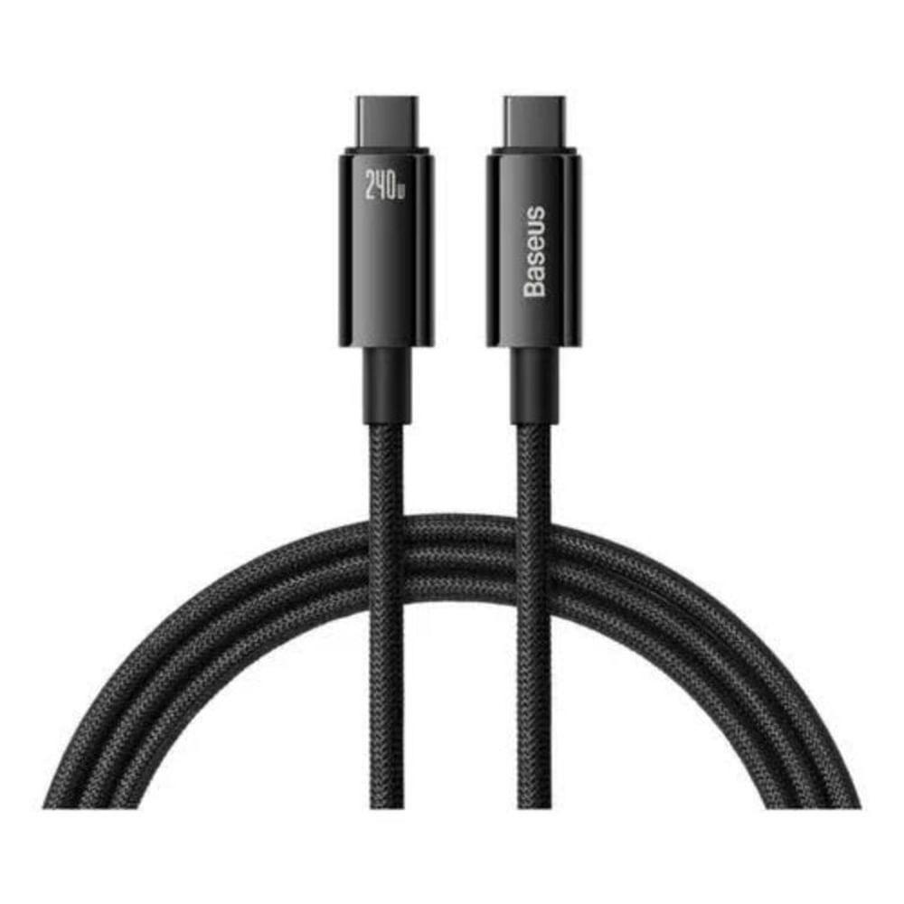 BASEUS CABLE CARGA RAPIDA Tipo C A C 240W 3M COLOR NEGRO