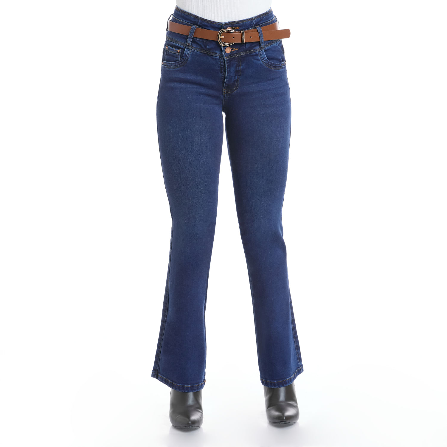 Jean Mujer Honduras Iii Metal Flare Azul Marino 32