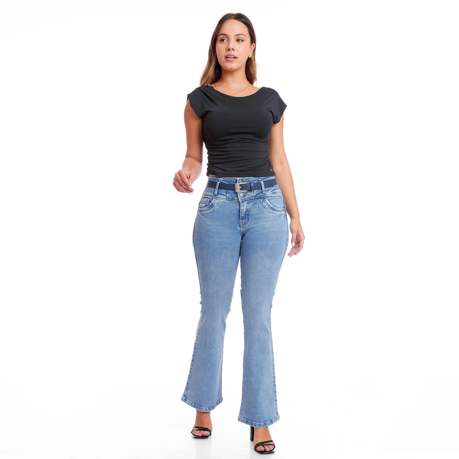 Jean Mujer Honduras Iii Metal Flare Celeste Cielo 32