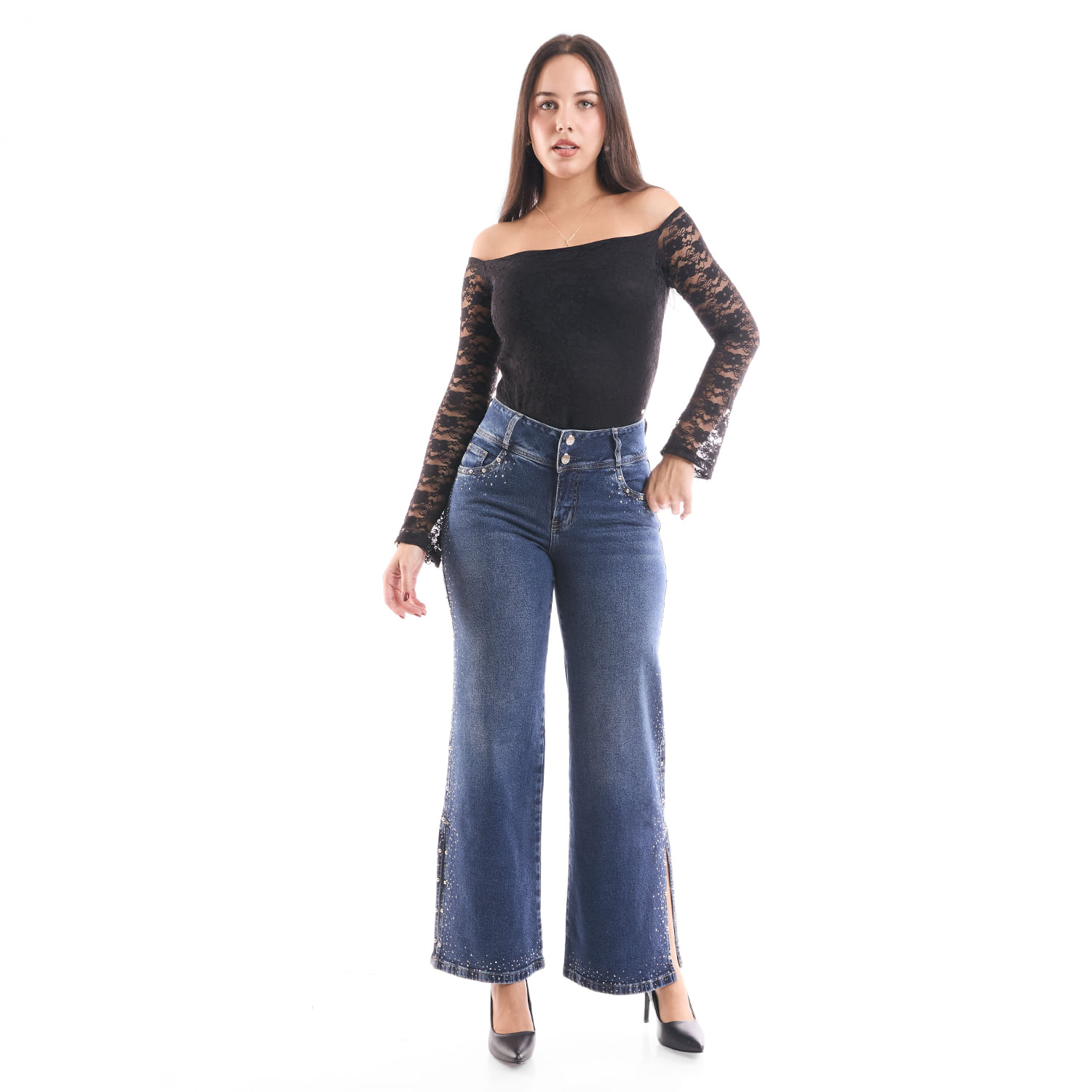 Jean Mujer California Metal Straight Celeste 30