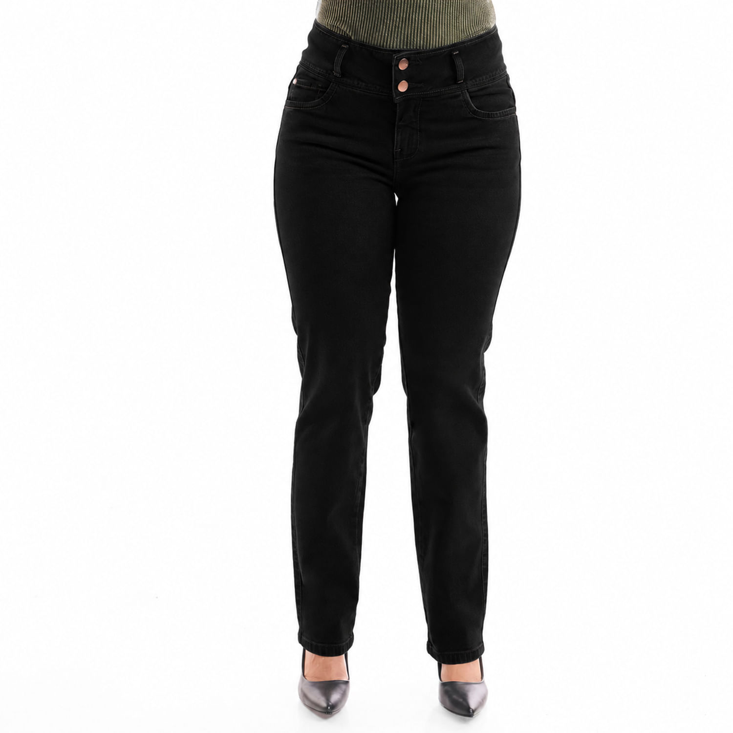 Jean Mujer Magaly Metal Recto Negro 32