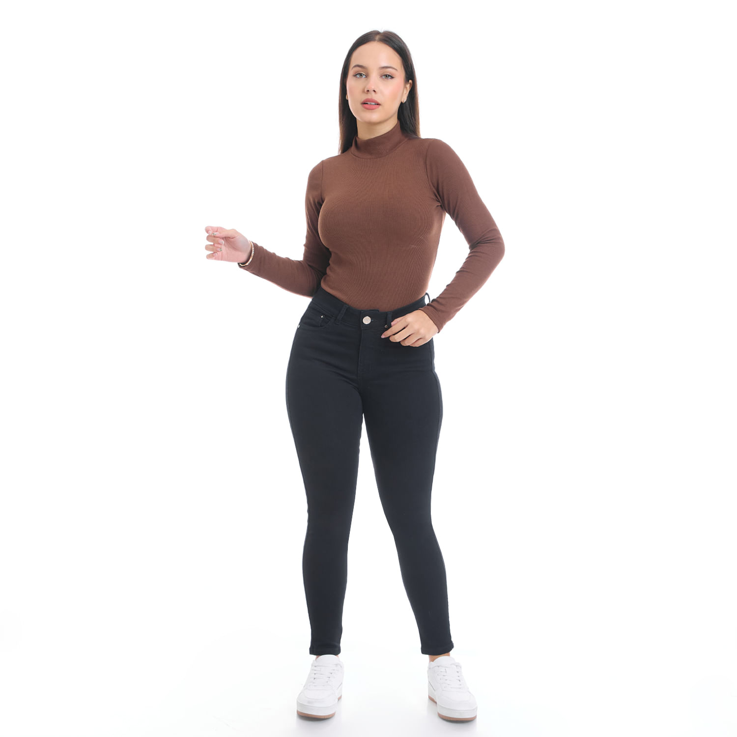 Jean Mujer Allison Metal Pitillo Negro 30