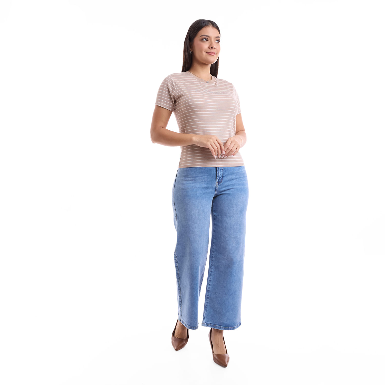 Jean Mujer Belgica Metal Culotte Celeste Cielo 34