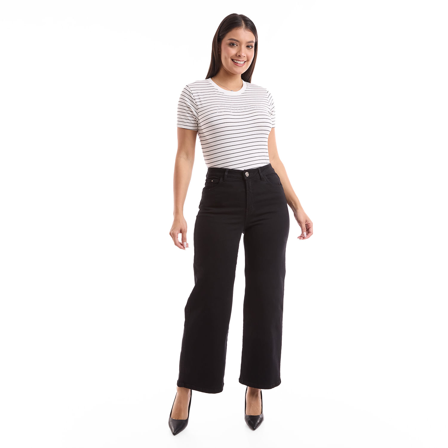 Jean Mujer Belgica Metal Culotte Negro 28