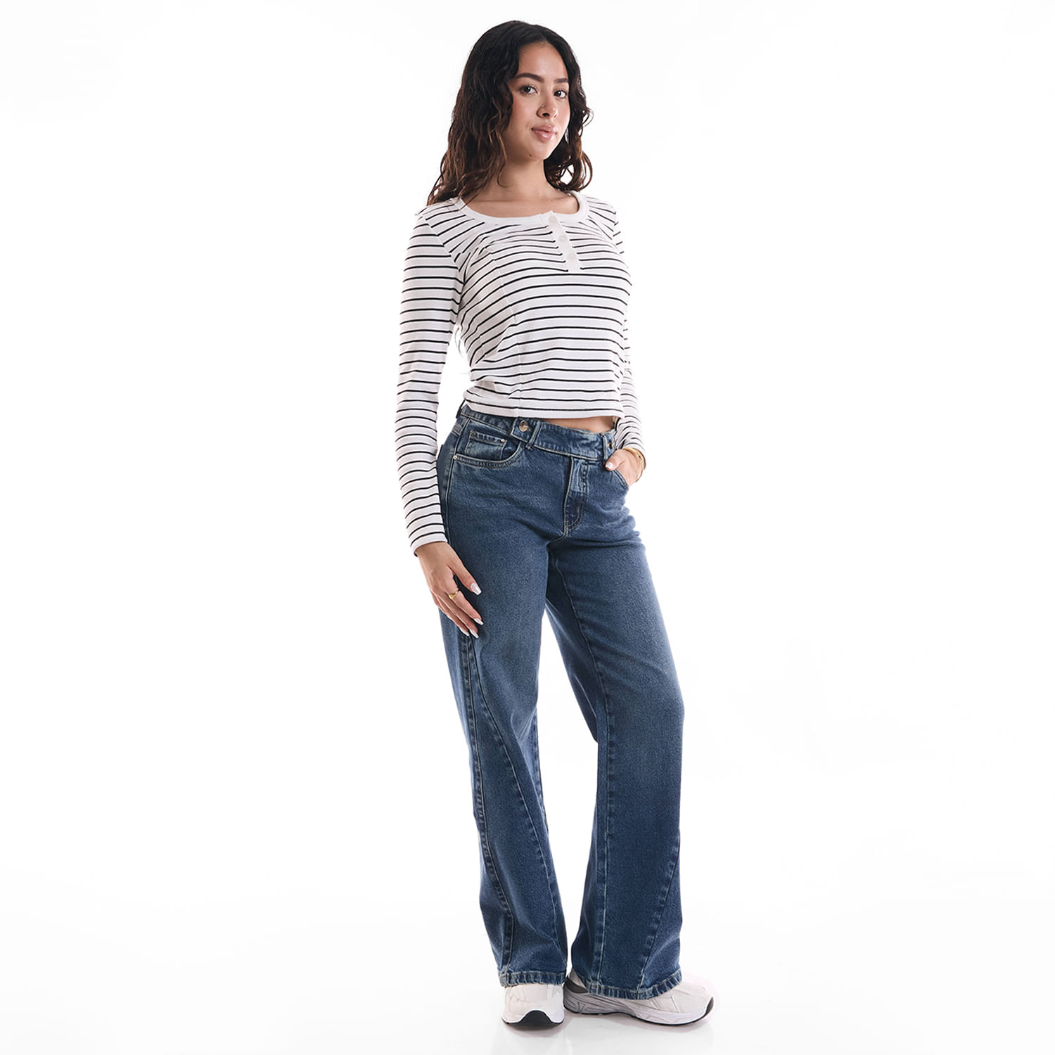 Jean Mujer Sasha Metal Straight Azul Acero 30