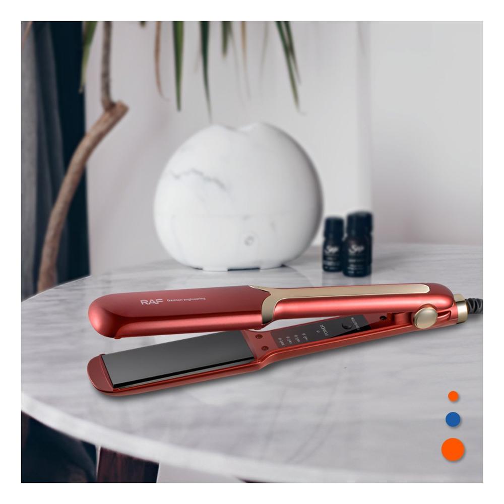 Plancha de Cabello Practica para Lograr Estilo Liso y Ondas Rojo Casa Y Ligas Regalo